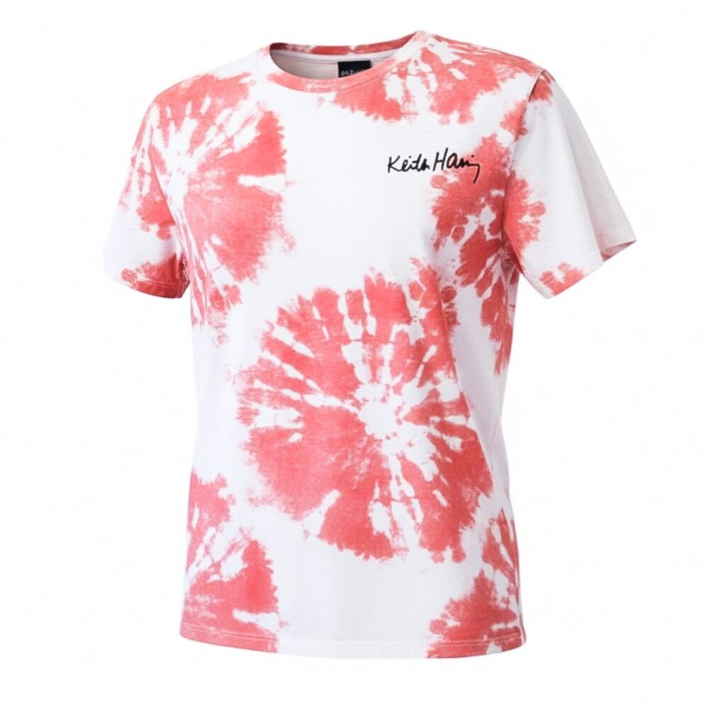 Keith Haring Tie Dye T-Shirt Womens Size Medium Graphic Art Cotton Blend